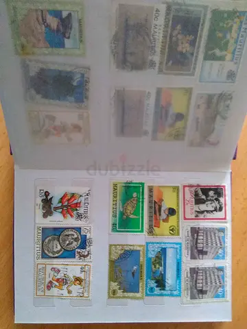 Stamps album with Mauritius stamps from formation, 2 big n 4 small envelops Official 1st day covers