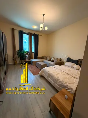 🏡 أفخم وأرقى استوديو للإيجار الشهري في الجرف 2 بالقرب من اتصالات وسهل المخرج لدبي والشارقة✨ 📍  موقع حيوي ومميز- قريب جامعة عجمان - وسيتي سنتر عجمان