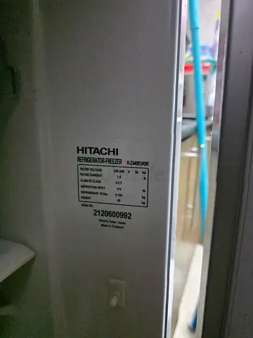 Hitachi refrigerator (label shown) - used, working condition