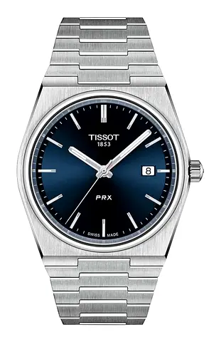 Tissot PRX Men's Stainless Steel Watch - Blue Dial, Date Window