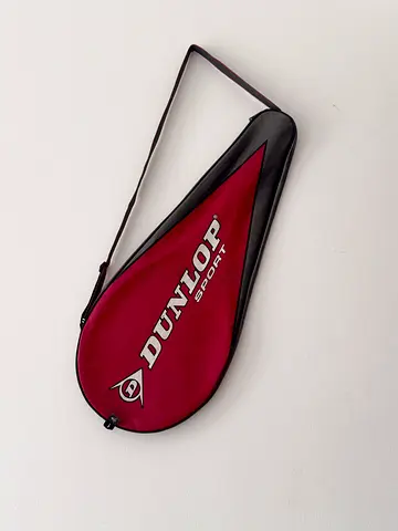 ORIGINAL ICONIC DUNLOP I-ZONE 6 SINGLE ZIPPERED TENNIS RACQUET COVER WITH STRAP carry bag