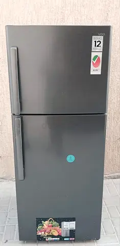 Double door Daewoo Refrigerator,  working good condition,  grey color.