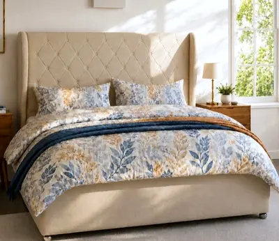 Elegant 160*200 queen size bed in velvet fabric