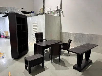 Luxury Office Furniture Set – Executive Desk, Chairs, Bookshelf & Side Table