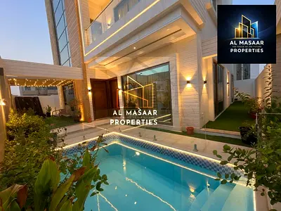 Luxury villa for sale, fully furnished, with a swimming pool and rooftop terrace. All fees included: electricity, water, air conditioning, and registr