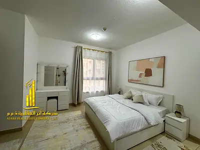 اكبر شقة غرفة وصالة بعجمان - الجرف2 - ابراج الياسمين - مفروشة فرش فندقى للايجار الشهرى