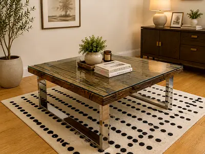 Marina Home Railway Wood Coffee Table