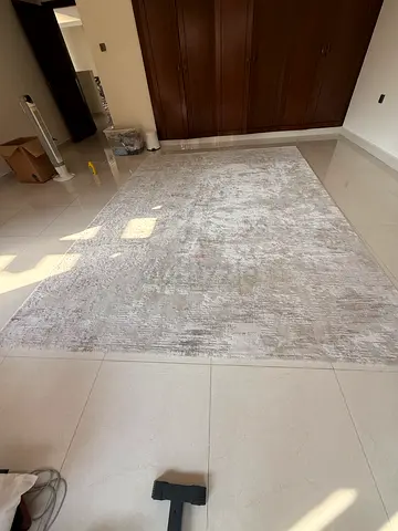 Light grey modern area rug - like new, 3.5x2.5