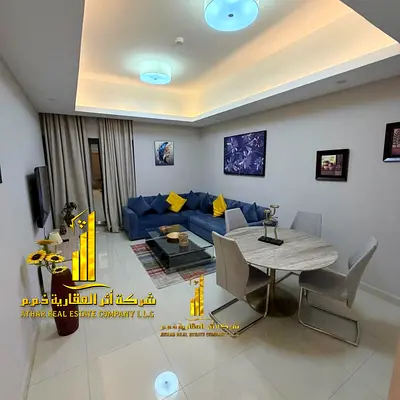 لراغبي الفخامة والتميز شقة فاخرة للايجار الشهري غرفة وصالة باطلالة مفتوحة مفروشة بالكامل باثاث راق جدا مع مطبخ مجهز بالكامل بأحدث الاجهزة ✨