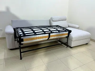 Ikea Lidhult L shape sofa bed with mattress