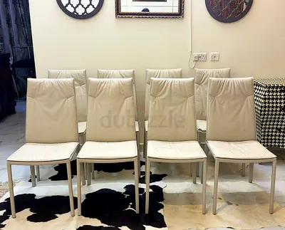 Cattelan Italia Isabel High Back Dining Chairs – Genuine Italian Leather | Set of 8 | Luxury Designe