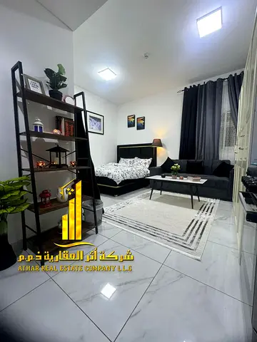 استوديو فاخر ثاني ساكن. بمطبخ منفصل و اطلاله مفتوحه.مفروش بالكامل✨عجمان الراشديه 2 . للإيجار الشهري.الإيجار يشمل الفواتير والإنترنت وموقف