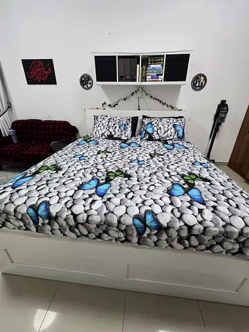 IKEA Queen bed frame with mattress