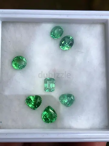 Lot of 7.40 Green Tsavarite Garnet (Various Cuts) - Assorted Sizes