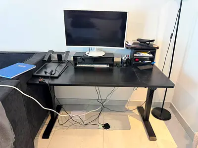 Modern Black Height Adjustable Standing Desk
