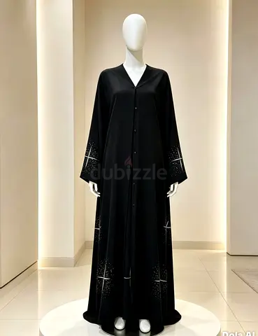 Elegant Black Abaya — Size 56 — Premium Fabric