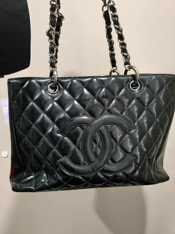 Authentic Chanel Patent GST (Grand Shopping Tote)