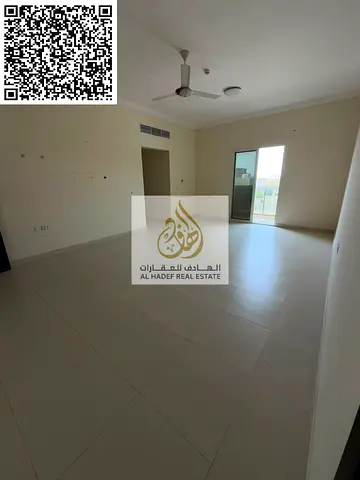 For rent in Ajman Available: One bedroom, living room, two bathrooms, and balcony. Master bedroom with built-in wardrobe. Located in Al Rawda 1 area,