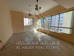 For rent in the heart of Al Taawun in Sharjah: 3 rooms and a hall, dressing room, laundry and balcon