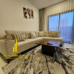 Beautiful furnished one-bedroom apartment with new furniture for monthly rent in Ajman - Corniche