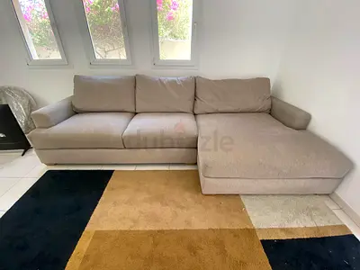 Pottery barn L Shape Sofa Beige