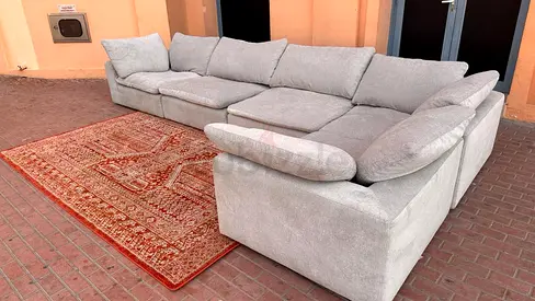 5 piece pan Emirates Pianca Modern feather filled sofa