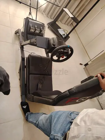 Logitech/Thrustmaster-style Racing Simulator Seat with Wheel and Pedals (Used)