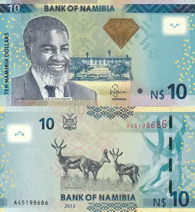 NAMIBIA 10 DOLLARS BANKNOTE 2013