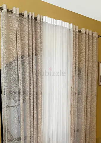 Gray sheer Eyelet Curtains