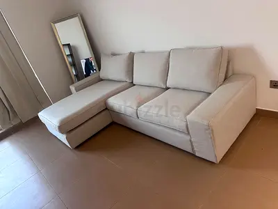 Ikea kivik L shape sofa beige