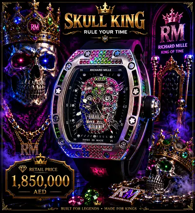 Richard Mille Skull King Limited Edition Watch with Gem-Set Skull Dial