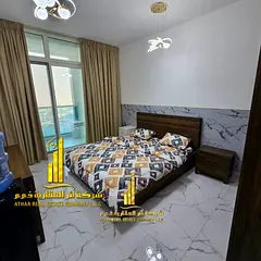 Luxury apartment for monthly rent, two bedrooms and a hall with a sea view, fully furnished with hig