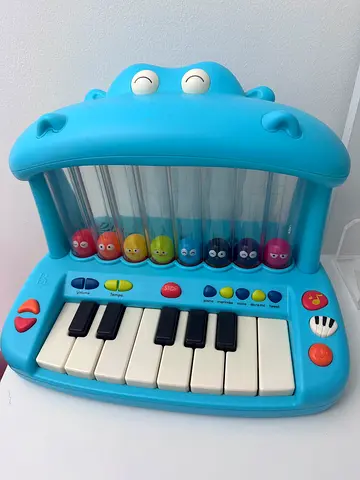 Light-up Musical Activity Piano with Rolling Bead Toys - Blue