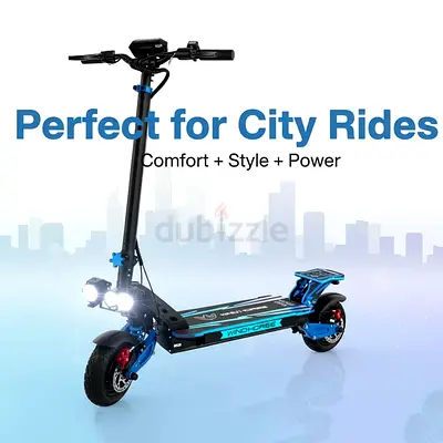 Wind Horse Electric Scooter 3600W 65KM Range 80KM Speed, H8 - Blue