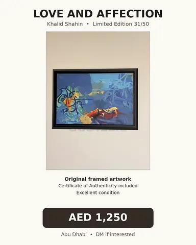 Limited Edition Framed Print "Love and Affection" by Khalid Shahin (31/50)