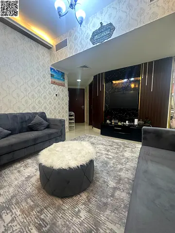 One bedroom and living room for monthly rent in Orient Ajman | All services included | Swimming pool and parking