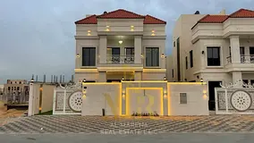 Villa for rent in Al Helio 2 – Ajman | Second plot from the main street | Two floors + roof | 4 ma