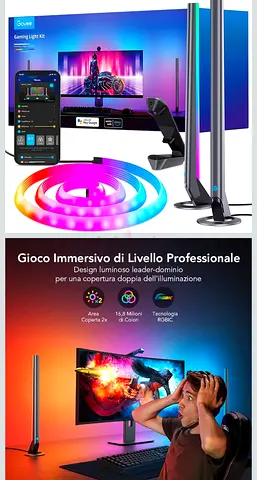 Govee RGB Backlight Monitor, DreamView G1 Pro Light PC Gaming, Light Bars and Neon LED Strip with Ca