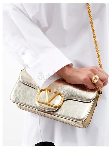 Valentino Garavani Locò V-Logo Leather Shoulder Bag