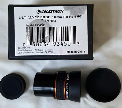 Celestron Ultima Edge 10mm 60° Flat Field Eyepiece - Excellent Condition