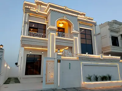 فيلا مستقلة فاخرة للبيع في مشروع ALORA VILLAS – الحليو 1، عجمان فيلا رقم ALORA V001 | تصميم كلاسيكي فاخر | واجهة حجر طبيعي | موقع استراتيجي