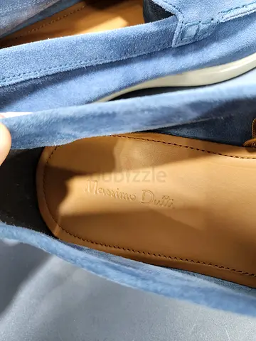 Massimo Dutti Blue Suede Loafers