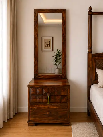 Marina Home Solid Wood Dresser With Mirror
