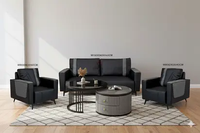 Brand New Luxury Design Office Sofa Set 5 Seatr (3+1+1)