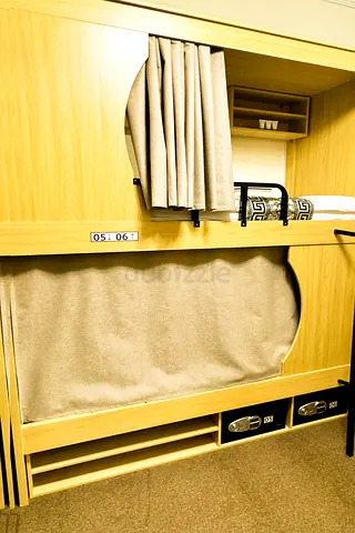 Wooden Capsule Bunk Bed with Curtains and Storage (Brand New Imported )