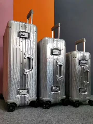 Dior x Rimowa 4-Wheel Aluminum Dior  Oblique Suitcase