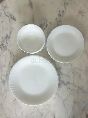 NEW Dinner Set White - 12 Pcs, 4 Dinner Plates-25 cm, 4 Dessert Plates-19 cm, 4 Soup Bowls-12.5 cm