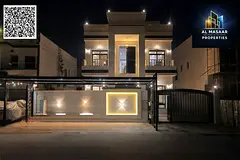 Luxury classic villa for sale in Al Yasmin – Ajman | Private pool | Two floors + roof | Includes r