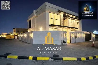 Corner villa in Al Rawda 1, including water, electricity, and air conditioning. Freehold ownership