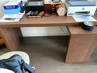 2 numbers Wooden Study/Computer Desk - Dark Oak Finish, Good Condition